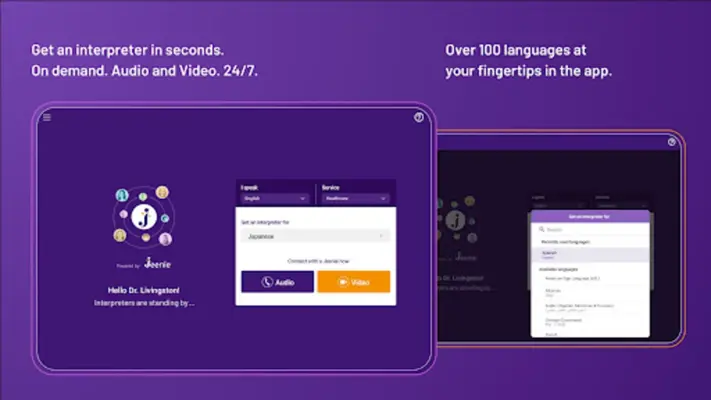 Jeenie 24/7 Live Interpreting android App screenshot 3